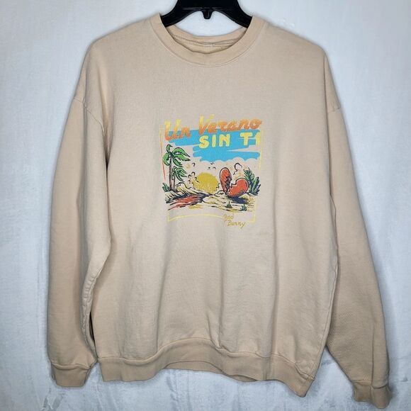 Bad Bunny Beige Un Verano Sin Ti Concert Tour Heavyweight Sweater Size XL - Picture 1 of 6